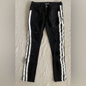 Black Brand Striped Jeans